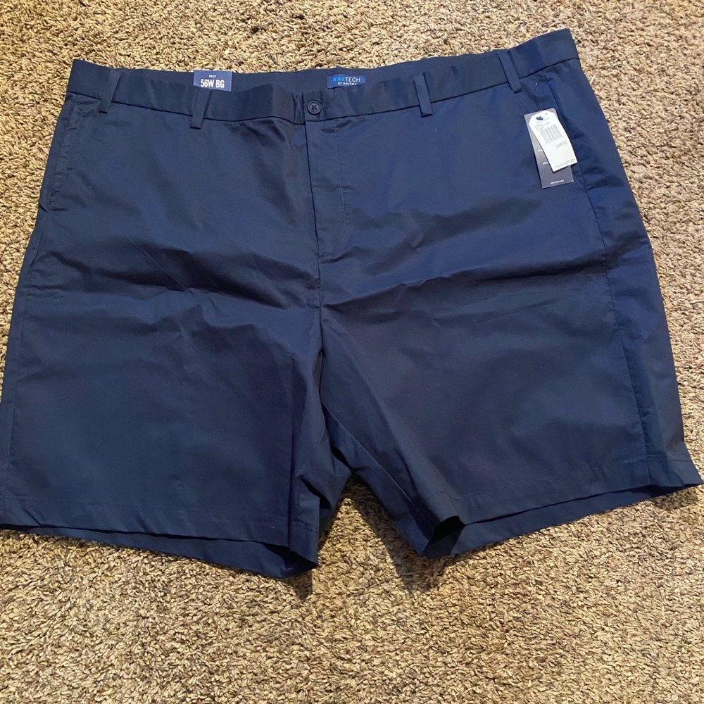 Nautica NavTech Shorts Mens 56W BG Navy Blue NEW Performance Water Resistant